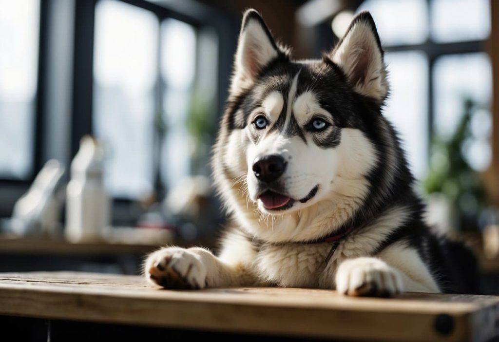 how to groom a husky