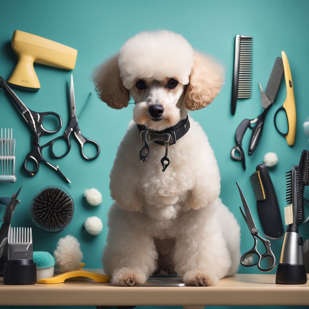 how to trim the hair of a toy poodle or miniature poodle